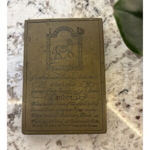 Vtg‎ Stationary Wear Merchant London England At The Lamb Seller Paper Weight